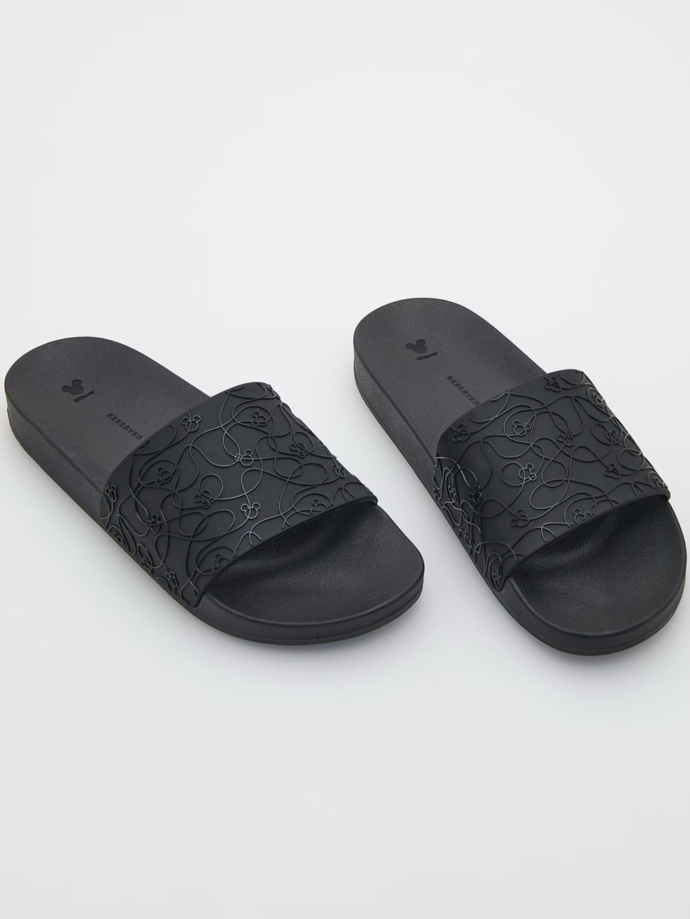 Disney Mickey Mouse Slide Sandal Black Licensed 40 EU 10 US NWT Summer Pool